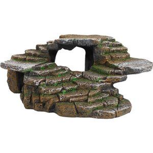 Reptology Shale Scape Step Ledge & Cave Hideout – Decorative Resin for Aquariums